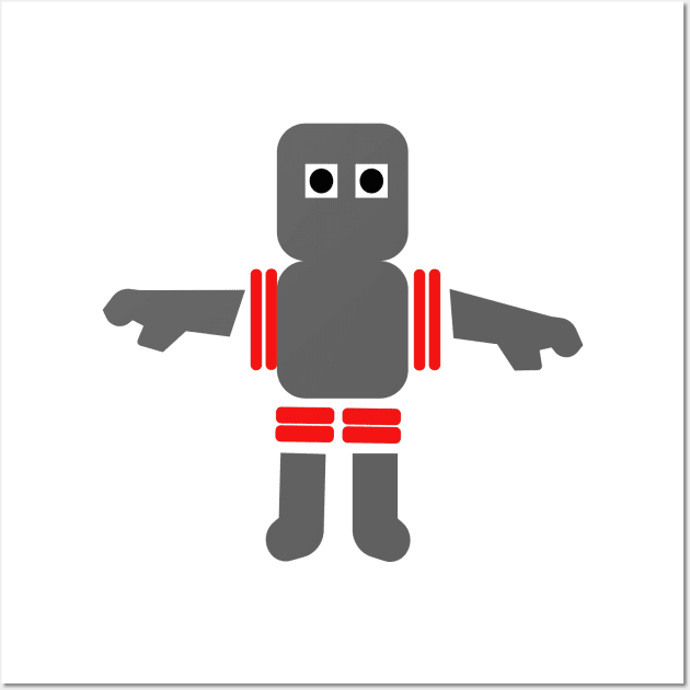 robot vector illustration Wall Art by Anna Kobylarz32